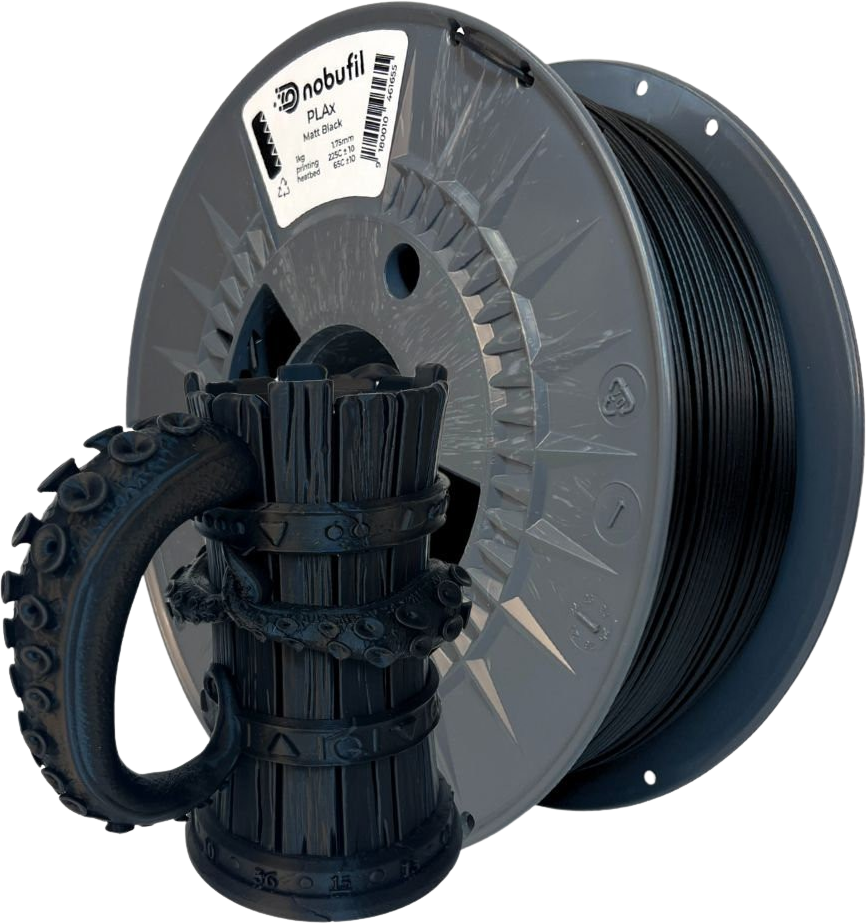 Nobufil PLAx Filament 1kg, Matt Black