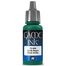 Vallejo Game Ink Black Green - 17 ml