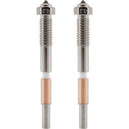 QIDI Tech Bimetal Nozzles for Q2, Set of 2 - 0,2 mm