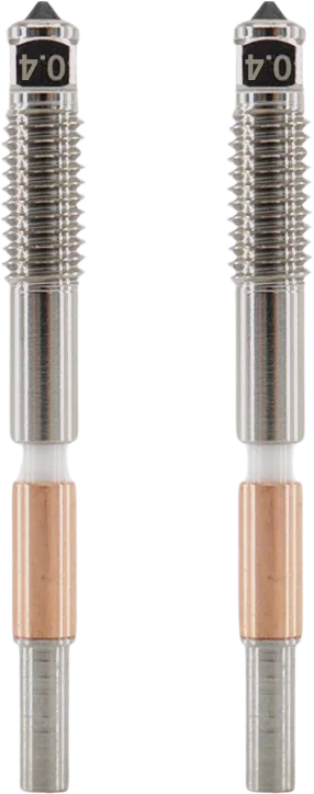 QIDI Tech Bimetal Nozzles for Q2, Set of 2, 0.4 mm