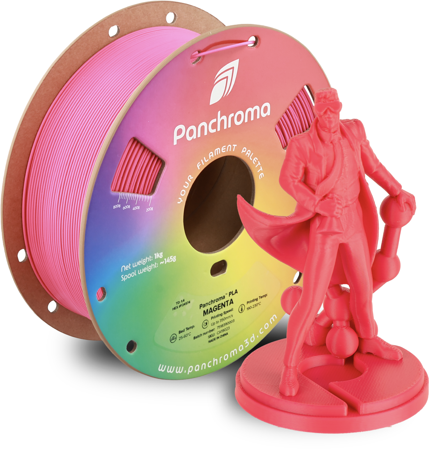 Polymaker Panchroma PLA Filament 1kg, Magenta