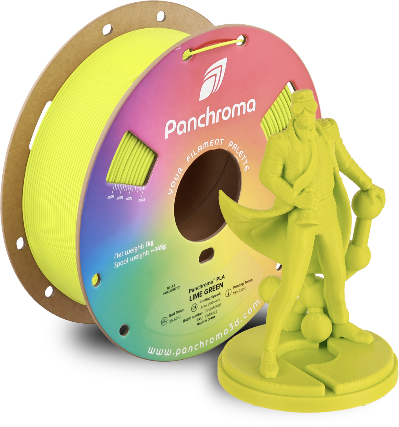 Polymaker Panchroma PLA Filament 1kg, Lime Green