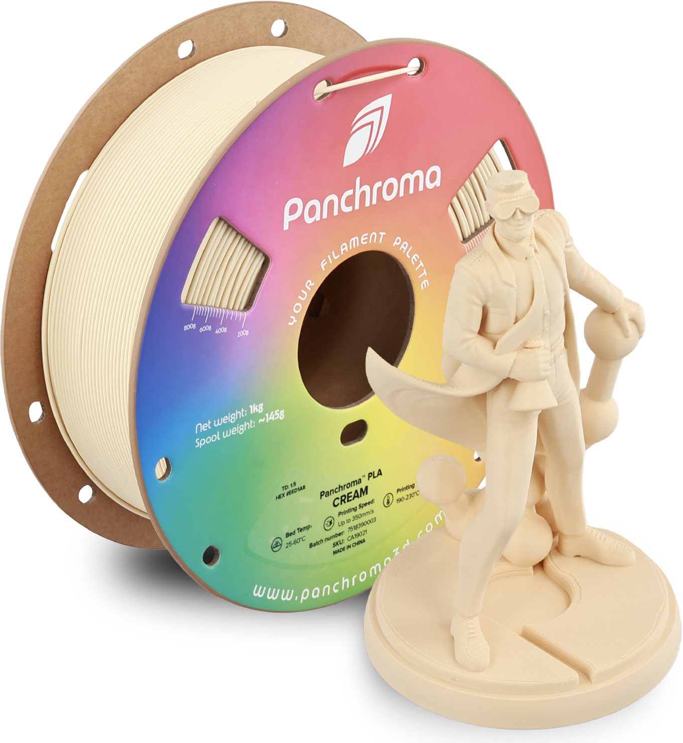 Polymaker Panchroma PLA Filament 1kg, Cream