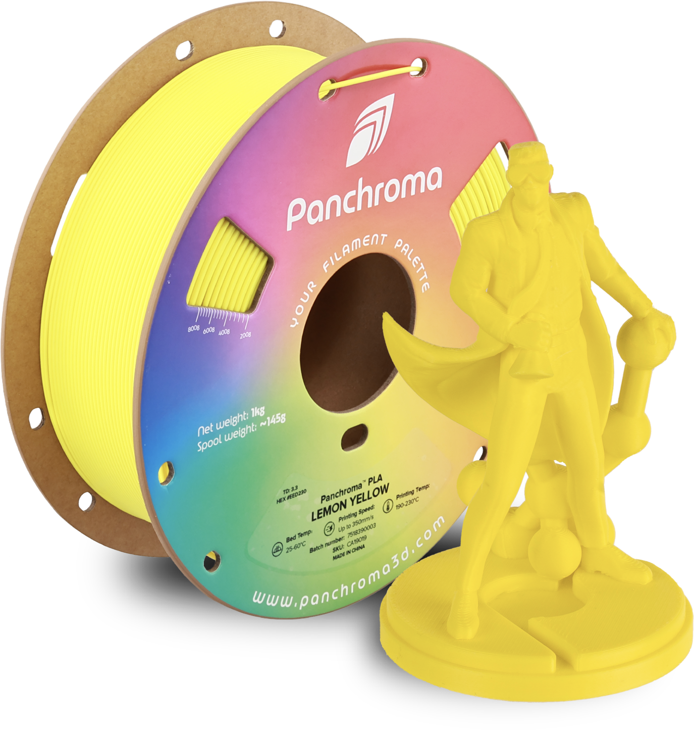 Polymaker Panchroma PLA Filament 1kg, Lemon Yellow