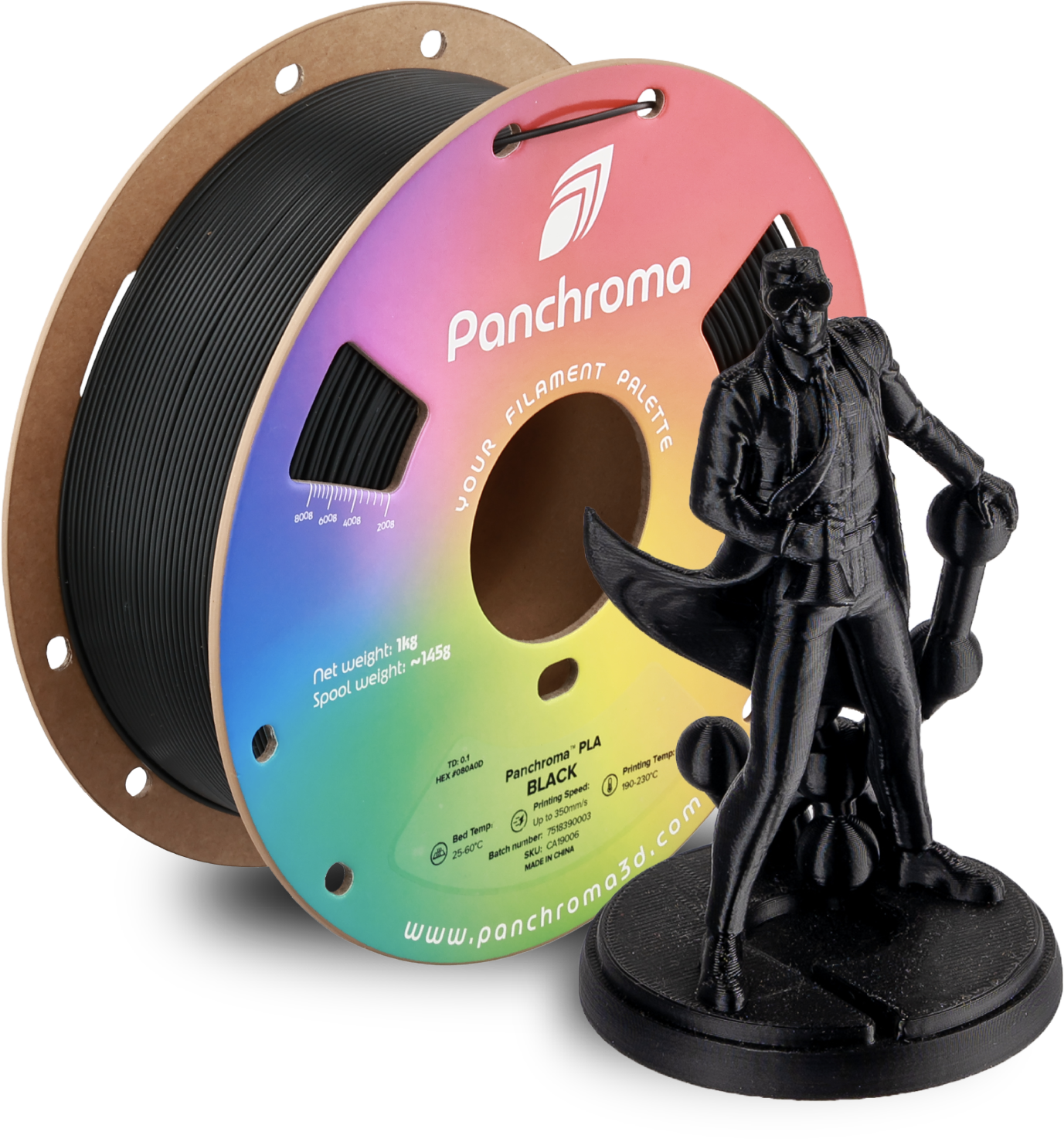 Polymaker Panchroma PLA Filament 1kg, Black