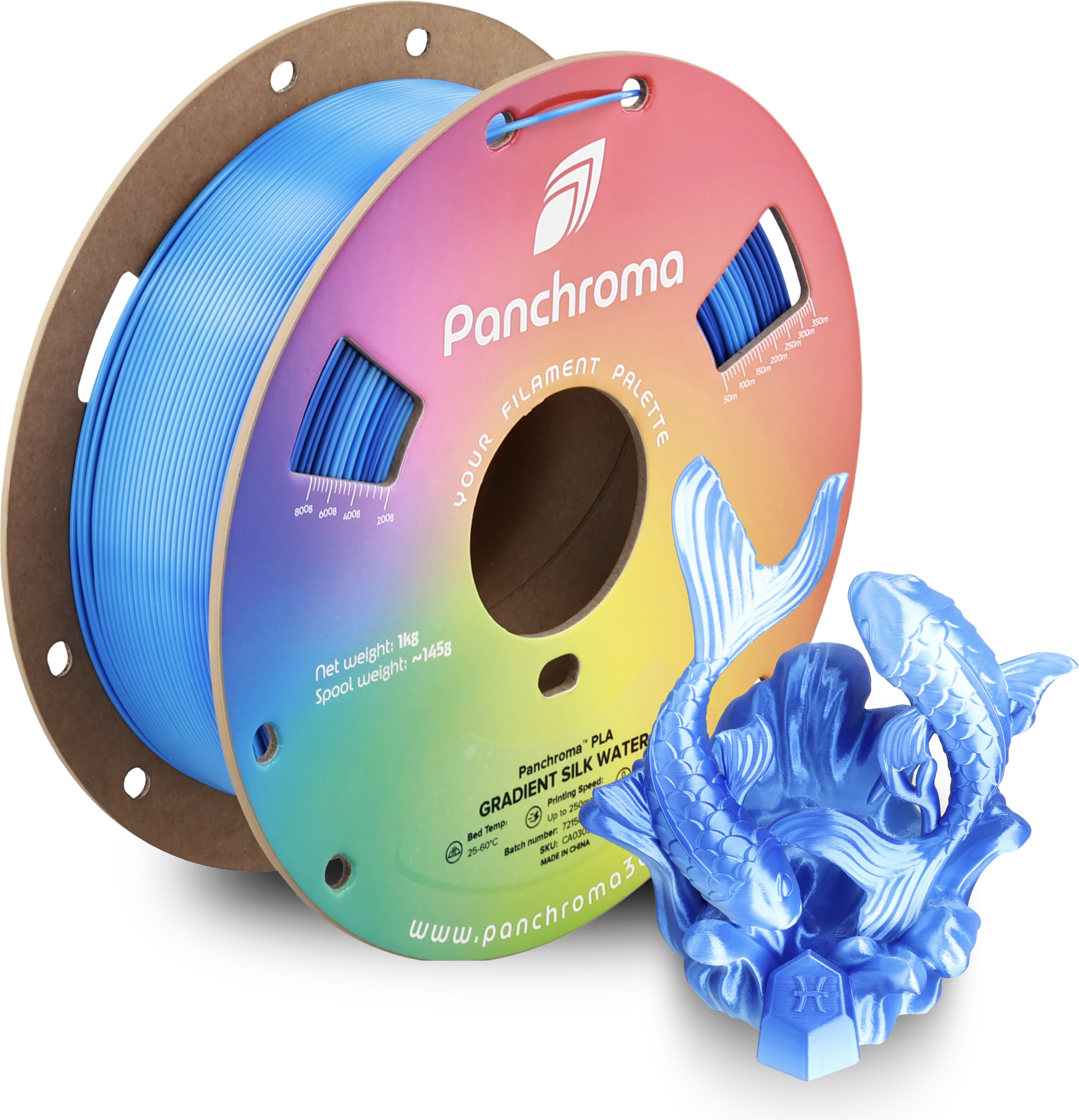 Polymaker Panchroma PLA Gradient Silk Filament 1kg, Water