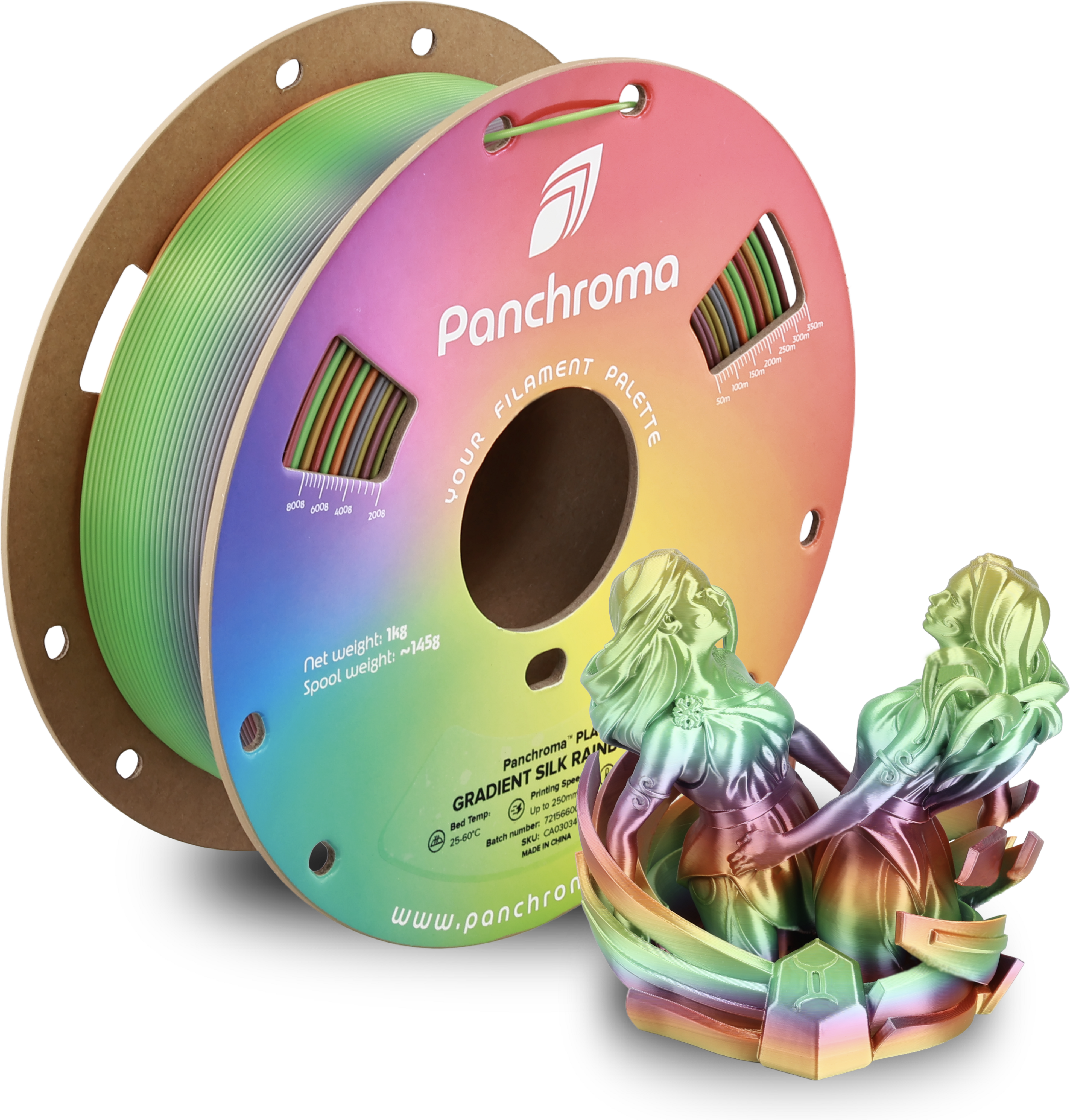 Polymaker Panchroma PLA Gradient Silk Filament 1kg, Rainbow