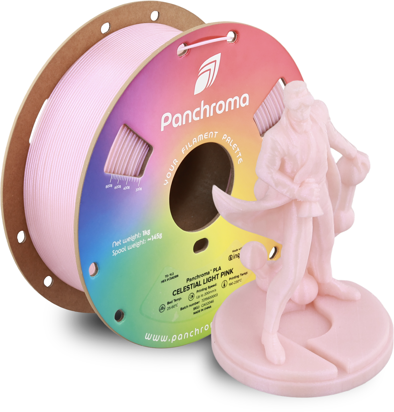 Polymaker Panchroma PLA Celestial Filament 1kg, Light Pink