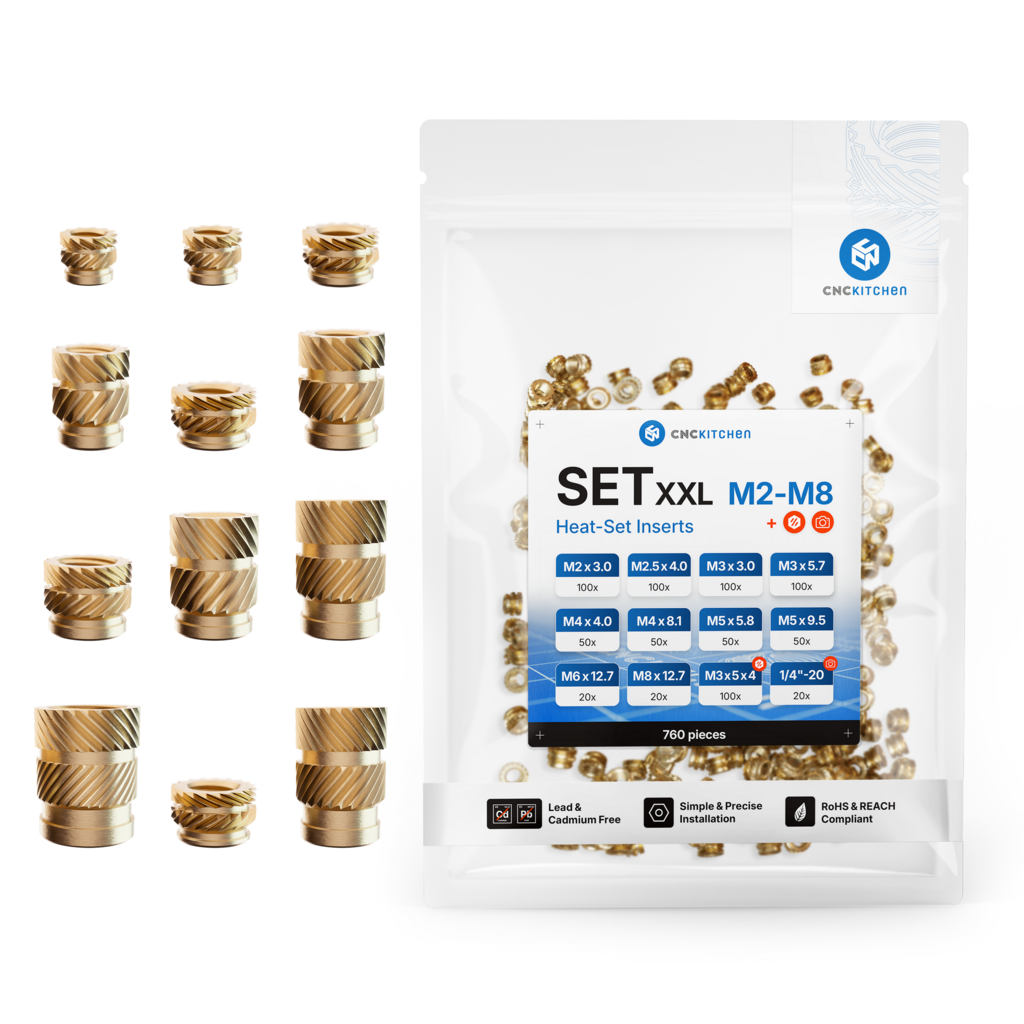 60W Instelbare Soldeerbout Met 130 Stuks Schroefdraadinzetstukken M2-M8 - Complete Set