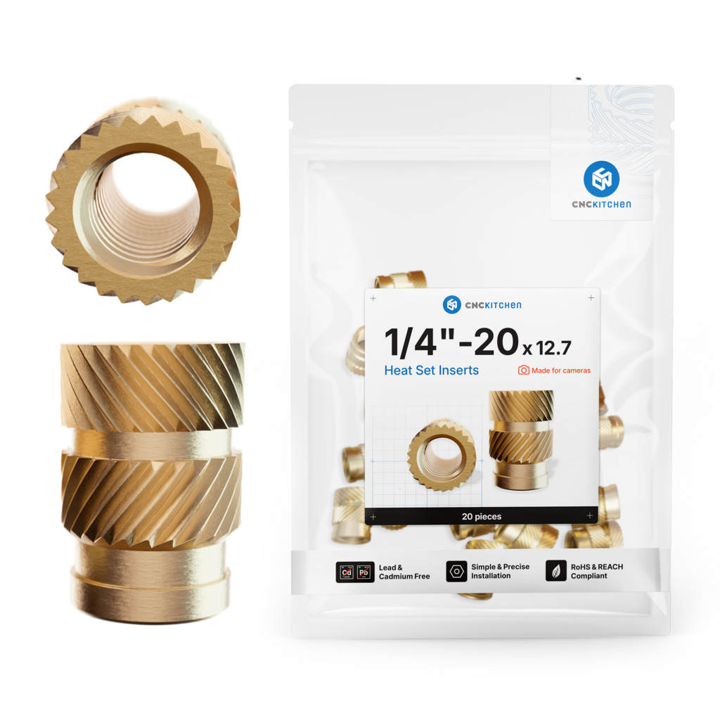CNC Kitchen Threaded Insert 1 4 20 UNC 3DJake International