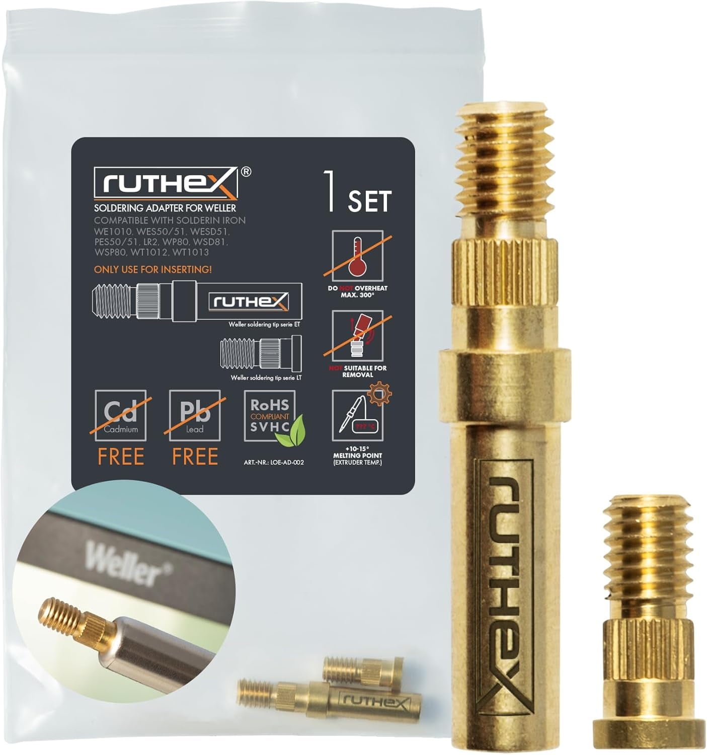 WELLER Punta Per Saldatore RT 1 - Forma A Nado, 2 Mm, Confezione 1 Pezzo