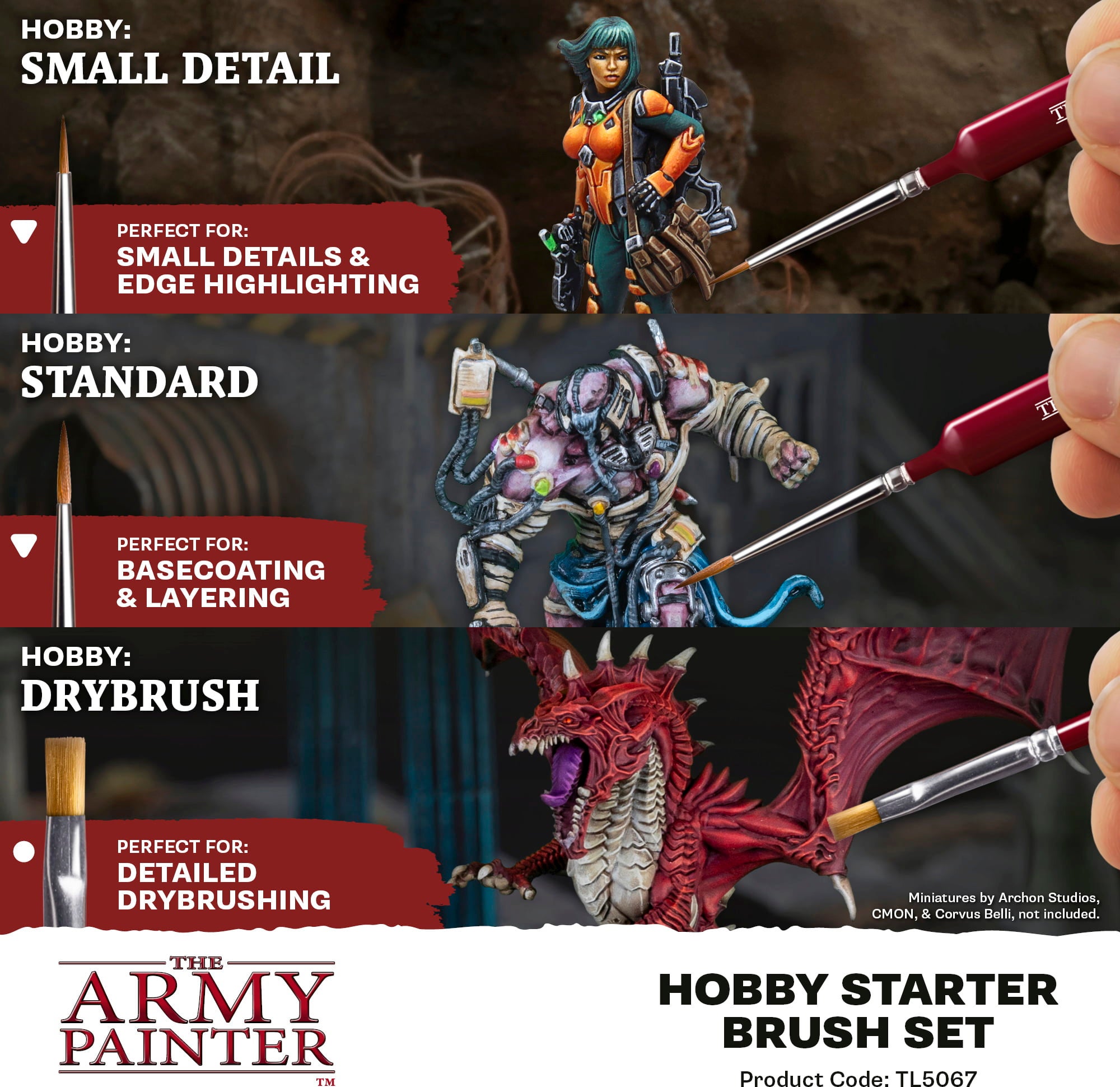 The Army Painter Precise Detail Hobby Brush - Fijne Synthetische Kwast Voor Miniaturen