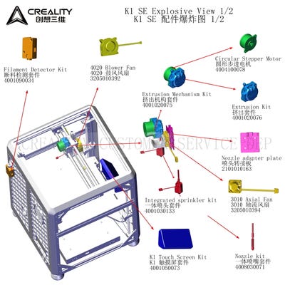 Repuestos para Creality K1 SE