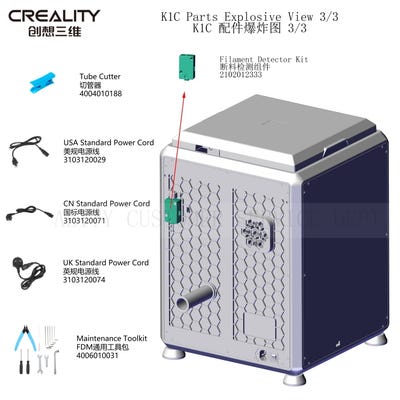 Spare parts for the Creality K1C